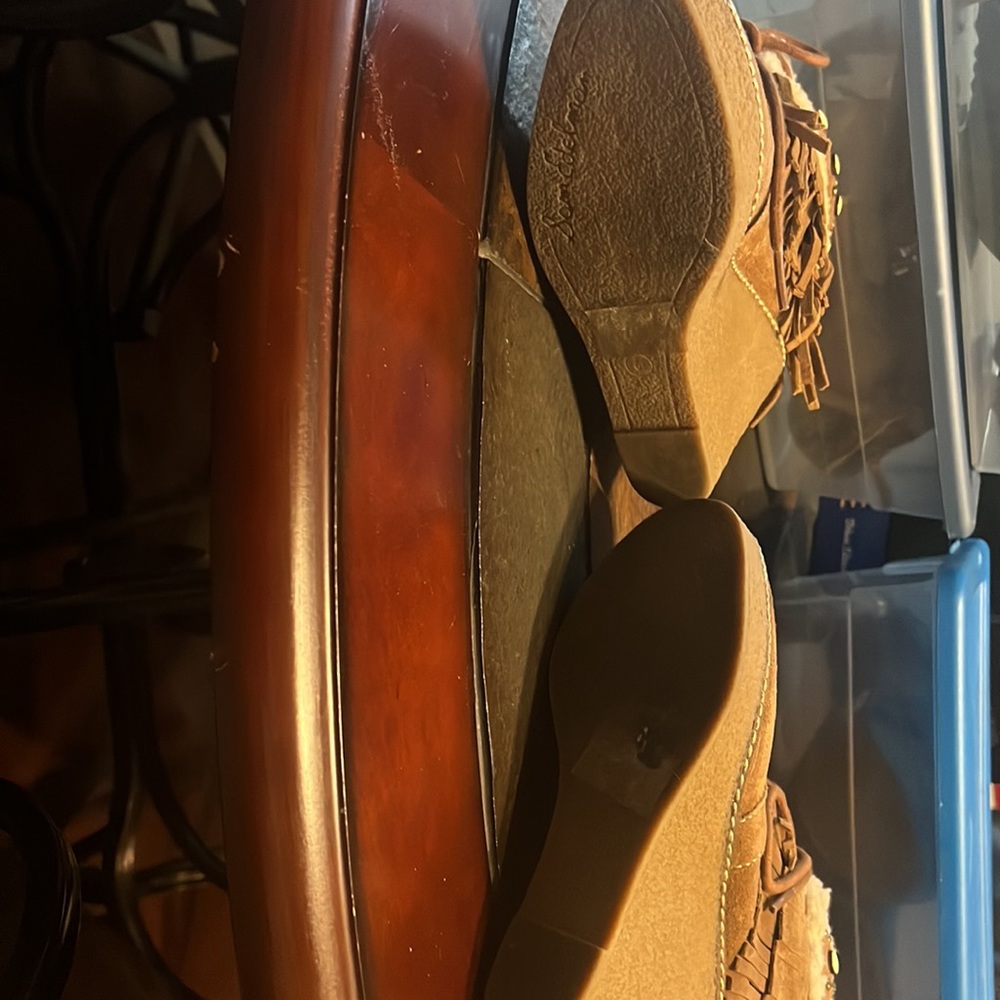 Sz 6 suede sam Eldernan wedges - Picture 11 of 11